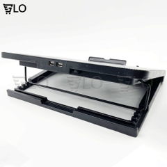 Đế Nâng Tản Nhiệt Laptop Cooling Pad N99, 2 Quạt, Đèn Led, Có Nấc Nâng Lên Hạ Xuống Cho Laptop Từ 10-17 Inch