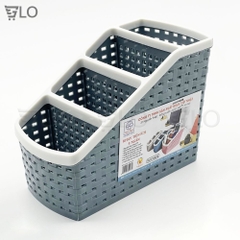 Giỏ Nhựa 4 Ngăn Loại Nhỏ Để Bút Viết Vật Dụng