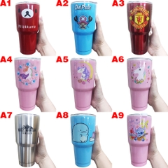 Ly Giữ Nhiệt Yeti Thái Lan 900ml Kèm Túi Xách, 2 Ống Hút Và Cọ Rửa