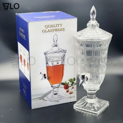 [Hỏa Tốc HCM] Bình Thủy Tinh 3 Lít Có Vòi Rót Đựng Rượu, Tháp Bia, Nước Ngọt, Hoa Quả