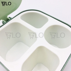 Hộp Đựng Gia Vị 4 Ngăn 14x16x8cm Tiện Dụng Cho Nhà Bếp Của Bạn