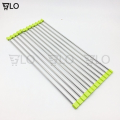 Kệ Để Chén Xếp Gọn Inox Gắn Bồn Rửa Chén, Có Thể Cuộn Tròn, Giải Pháp Tiện Ích Cho Mọi Gia Đình