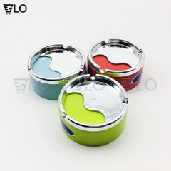 Gạt Tàn Thuốc Lá Nhựa Nắp Xoáy, Gạc Tàn Mạ Bạc Đẹp Như Inox
