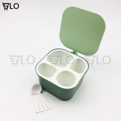 Hộp Đựng Gia Vị 4 Ngăn 14x16x8cm Tiện Dụng Cho Nhà Bếp Của Bạn