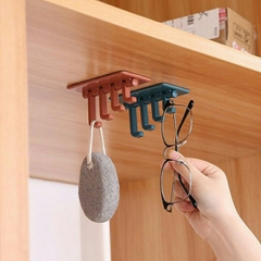 Móc Dán Tường Treo Đồ 4 Nhánh Xoay Hình Cây Thông - Nhựa ABS, Chịu Tải 1.5kg
