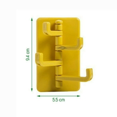 Móc Dán Tường Treo Đồ 4 Nhánh Xoay Hình Cây Thông - Nhựa ABS, Chịu Tải 1.5kg