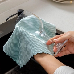 Khăn Lau Vảy Cá Siêu Sạch - Không Rụng Lông, Siêu Thấm Hút, Kích Thước 25x25cm