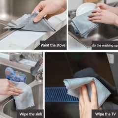 Khăn Lau Vảy Cá Siêu Sạch - Không Rụng Lông, Siêu Thấm Hút, Kích Thước 25x25cm