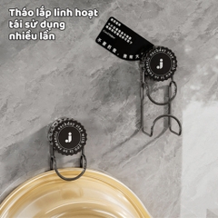 Móc Treo Thau Chậu Nhà Tắm Hút Chân Không Chịu Lực, Giá Cốc Hút Treo Đồ Đa Năng Không Khoan Đục
