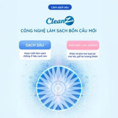 Viên Thả Bồn Cầu CleanZ Sạch Khuẩn Thơm Mát Tẩy Sạch Mảng Bám Khử Mùi Diệt Vi Khuẩn Toilet Thế Hệ Mới Hương Đào 50g/Gói