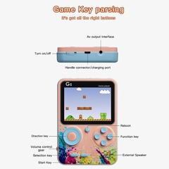 Máy Chơi Game Cầm Tay G5 500 Trò Chơi, Có Thể Sạc Lại, Kèm Tay Cầm Chơi Game 2 Người