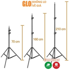 [Hỏa Tốc] Chân Đèn Live Cao 2.1m Studio, Chân Đèn Flash Cho Livestream Chụp Ảnh, Quay Phim, Điện Thoại, Máy Chiếu