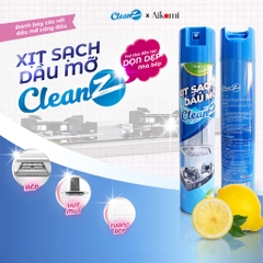 Bình Xịt Tẩy Dầu Mỡ Nhà Bếp CleanZ 450ml Đánh Bay Vết Bẩn Cứng Đầu Trên Xoong Nồi, Tường Gạch, Lưới Máy Hút Mùi
