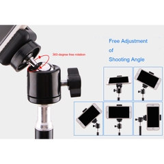 Bộ Kẹp Điện Thoại Kèm Bi Cầu Xoay 360 Độ Có Thể Lắp Đèn Livestream, Chân Đèn, Tripod, Gậy Chụp Ảnh, Giá Đỡ Điện Thoại