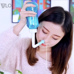 Bình Rửa Mũi WaterPulse Nút Nhấn Giúp Làm Sạch Khoang Mũi, Loại Bỏ Bụi Bẩn, Phấn Hoa, Chống Viêm, Ngăn Ngừa Viêm Xoang
