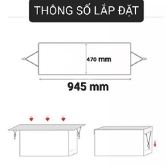 Tấm Che 94.5 x 47 x 0.4cm Giảm Nhiệt Cho Cục Nóng Máy Lạnh Giúp Chống Bụi Chống Nước Chống Nắng Hiệu Quả
