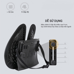 Đệm Tựa Lưng Văn Phòng Có Túi Khí Công Thái Học, Tựa Lưng Ghế Văn Phòng Ergonomic Dùng Được Cả Trên Ô Tô