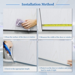 Cuộn 50-100m Ron Dán Che Khe Cửa Sổ - Chặn Gió, Cách Âm, Ngăn Bụi & Côn Trùng - Băng Keo Dán Chân Cửa Chống Ồn