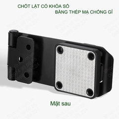 Khóa Mật Khẩu Chốt Cửa Lật Khóa Số Dùng Cho Hòm, Tủ Tài Liệu, Ngăn Kéo Bàn, Cửa Các Loại, Bằng Thép Mạ Chống Gỉ
