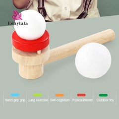Đồ Chơi Thổi Bóng Xốp Bằng Gỗ, Rèn Luyện Hơi Thở, Luyện Cơ Miệng, Luyện Sức Chứa Phổi, Giữ Thăng Bằng Bóng Xốp