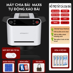[Có Hàng Sẵn] Máy Chia Bài, Xào Bài Tự Động Thế Hệ Max 6 Cao Cấp Đầy Đủ Phụ Kiện Hàng Nội Địa Trung