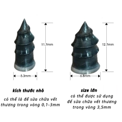 Hộp 10 Vít Vá Lốp Xe Không Săm Cho Ô Tô, Xe Máy, Xe Tải Không Cần Tháo Lốp