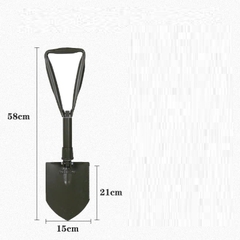 [Tặng Kèm Túi] Bộ Cuốc Xẻng Đa Năng 4 Trong 1 Cán Gập Có La Bàn - Bền Đẹp Tiện Ích