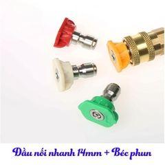 Béc phun - Đầu béc phun 0 độ - 15 độ - 25 độ - 40 độ VENICE - Gắn súng xịt rửa xe áp lực cao - Ren nối nhanh 1/4 inch