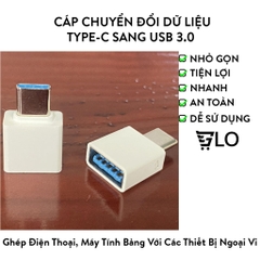 Đầu Chuyển OTG USB 3.0 Ra Type C - Kết Nối Chuột, Bàn Phím, Tay Cầm Game, Camera Rời