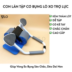Con Lăn Tập Cơ Bụng Có Chỗ Kê Tay Sử Dụng Công Nghệ Mới Có Phanh Lò Xo Trợ Lực Kèm Thảm Lót Gối