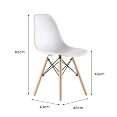 [Hỏa Tốc HCM] Ghế Nhựa Chân Gỗ EAMES Quán Cafe, Phòng Khách
