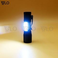 Đèn Pin Siêu Sáng Cao Cấp Mini M2, Có Zoom, 3 Chế Độ Sáng, Có Đèn COB Bên Hông, Kèm Dây Sạc Fullbox