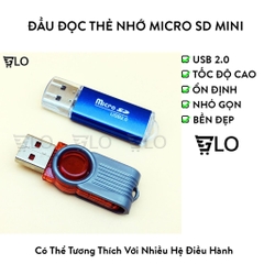 Đầu USB Đọc Thẻ Nhớ MicroSD Mini - Nhỏ Gọn, Bền Đẹp, Đọc Thẻ Ổn Định Mọi Lúc Mọi Nơi