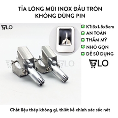 Máy Tỉa Lông Mũi Inox Không Gỉ Đầu Tròn Không Dùng Pin Có Thể Rửa Sạch