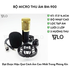 Bộ Micro Thu Âm Livestream BM-900 Cao Cấp