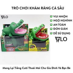 Trò Chơi Khám Răng Cá Sấu Cắn Tay Loại Lớn Có Led Và Âm Thanh, Thử Thách Lòng Can Đảm