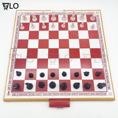 Bộ Cờ Vua Cỡ Lớn Chuẩn Quốc Tế Hộp Nhựa Xếp Gọn Kích Thước 42x42cm