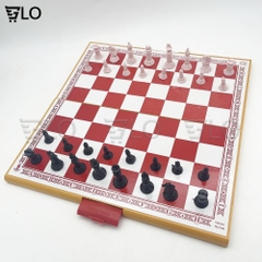 Bộ Cờ Vua Cỡ Lớn Chuẩn Quốc Tế Hộp Nhựa Xếp Gọn Kích Thước 42x42cm