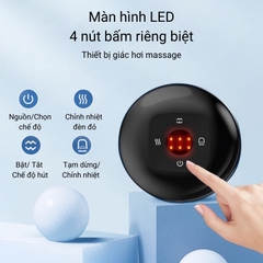 Máy Cạo Gió Giác Hơi Massage NG-122 Dùng Pin Sạc, Màn Hình Led 6 Cấp Độ, Hút Chân Không Hồng Ngoại Cầm Tay