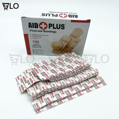 Hộp Băng Keo Cá Nhân 100 Miếng Urgo Aid First, Gạc Vết Thương, An Toàn Tiện Dụng Cho Gia Đình Và Các Cơ Sở Y Tế