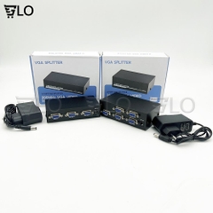 Bộ Hub Chia VGA 1 Ra 2 Hoặc 4(Chia 2 Hoặc 4 Màn Hình), 2/4 Port 200mhz VGA Splitter VGA-2002/VGA-2004 Kèm Nguồn