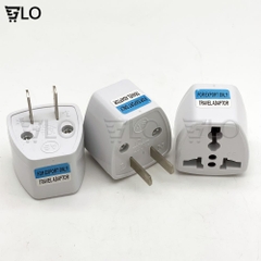 Ổ Chuyển Đổi Phích Từ 3 Chấu Thành 2 Chấu,Cục Rắc Chuyển Đổi Đầu Cắm Điện 3 Chân Sang 2 Chân, Nhựa Cao Cấp, Hỗ Trợ 10A