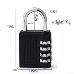 Ổ Khóa Inox Mật Mã 4 Số Kích thước 4x7.5 cm, Bảo Vệ An Toàn Cho Tài Sản Của Bạn