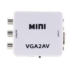 Box Chuyển AV Ra VGA Mini, Bộ Adapter AV2VGA Chuyển Đổi AV Sang VGA, Bộ VGA2AV Chuyển VGA Sang AV
