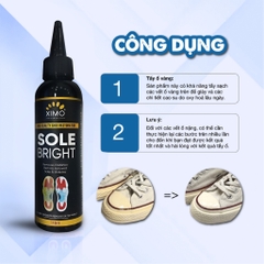 Chai Dung Dịch Tẩy Ố Vàng Đế Giày XIMO Sole Bright cho chất liệu Icy, Cao Su, Nhựa, Boost XI07
