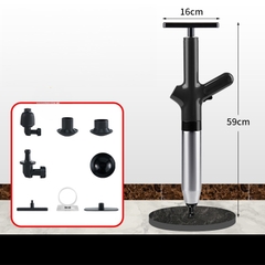 Súng Thông Tắc Bồn Cầu Có Bơm Tích Hợp, Dụng Cụ Thông Cống, Bồn Rửa Chén, Bồn Rửa Mặt, Áp Suất Nén Tới 8kg Tiện Lợi