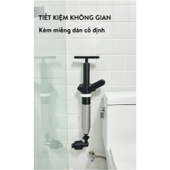 Súng Thông Tắc Bồn Cầu Có Bơm Tích Hợp, Dụng Cụ Thông Cống, Bồn Rửa Chén, Bồn Rửa Mặt, Áp Suất Nén Tới 8kg Tiện Lợi