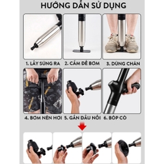 Súng Thông Tắc Bồn Cầu Có Bơm Tích Hợp, Dụng Cụ Thông Cống, Bồn Rửa Chén, Bồn Rửa Mặt, Áp Suất Nén Tới 8kg Tiện Lợi