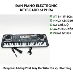 Đàn Piano Electronic Keyboard 61 Phím Kèm Mic Cho Bé