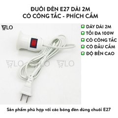 Đuôi Đèn E27 Có Công Tắc, Phích Cắm - Tiện Lợi, An Toàn, Dễ Dàng Sử Dụng Ở Mọi Nơi